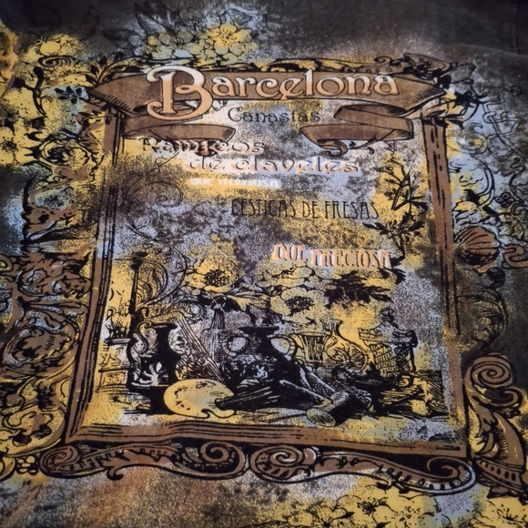 Jane Ashley Women's Gray and Gold 3/4 Sleeve Graphic Top - Picture 6 of 7